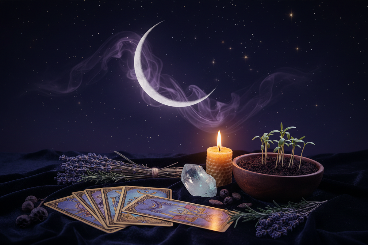 Tarot for New Moon Intentions: How to Plant Seeds With the Cards
