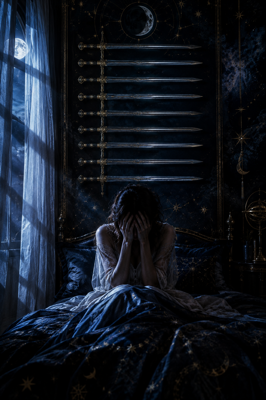 The Nine of Swords: Anxiety, Dark Nights, and Finding Your Way Back to Peace
