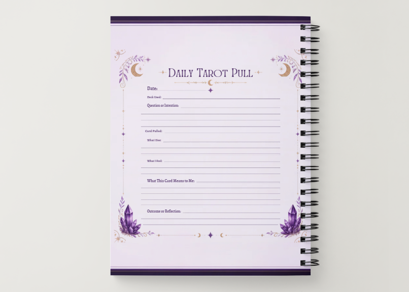 Amethyst Tarot Journal | Daily Tarot Reading & Intuition Notebook