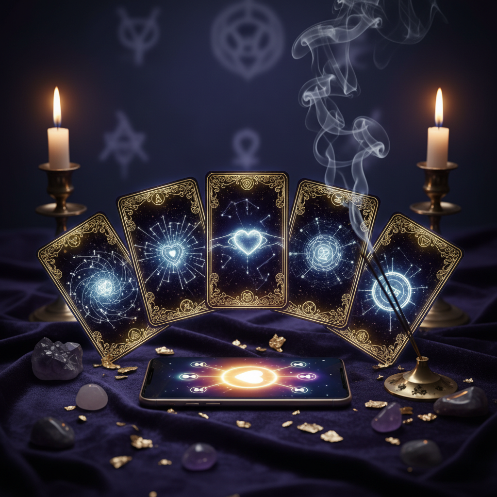 The Digital Connection Reading tarot spread